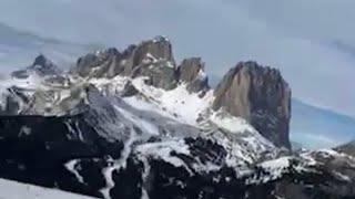 Skiing in Canazei with Pierluigi Procaccini, top view, Dolomites ️