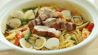 Claypot Fried Hokkien Mee Recipe - 砂煲福建面