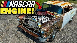 811hp NASCAR Powered Death Trap - Tony Angelo's 55 Chevy 210