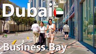 Dubai Business Bay to Burj Khalifa  City Center Walk 4K