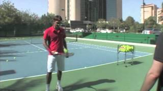 Roger Federer pranks his coach by hitting tennis balls into his Mercedes