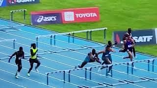 Devon Allen 12.84s over 110m Hurdles