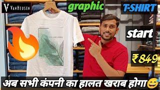 VANHUSEN GRAPHIC T-SHIRT REVIEW|| vanhusen round neck t-shirt review || only ₹ 849 इतना सस्ता 