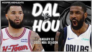 Dallas Mavericks vs Houston Rockets Full Game Highlights | Jan 1 | 2025 NBA Season