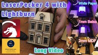 Using LaserPecker 4 with Lightburn to cut MDF and built a miniature house long video by Benson Chik