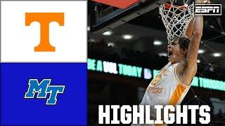 MTSU Blue Raiders vs. Tennessee Volunteers | Full Game Highlights | ESPN College Basketball