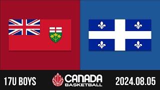 2024 Canada Basketball Nationals  17U BOYS: Ontario v Quebec [Aug 5, 2024]