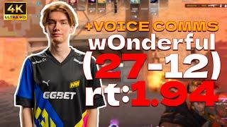 w0nderful (27-12) rt:1.94 +VOICE COMMS l EU FACEIT RANKED (dust2) | #cs2 #pov