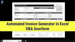 Creating an Invoice Generator in Excel VBA User Form: Step-by-Step Guide