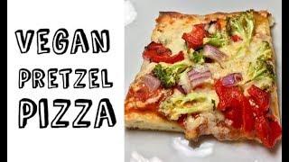 How to Make Vegan Pizza - Pretzel Pizza Recipe - Midnight Munchies and More