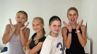 Trying hard yoga poses w 4 people!! #yoga #yogachallenge #tiktok #funnyvideos #blonde #australia