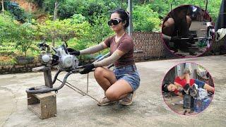 9 Days Build Mini Plow Machine | Paddy Field Rice Weeder | DIY | Part 1