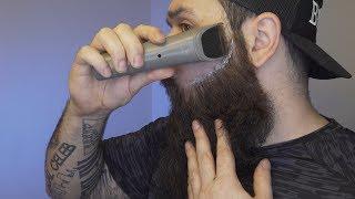 Using the Cut Buddy to trim my beard cheekline