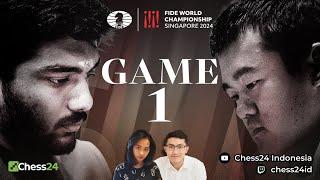 LIVE KEJUARAAN DUNIA CATUR FIDE 2024 | GUKESH VS DING | GAME 1