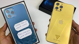 Turning Cracked iPhone 12 Pro Max to Gold 24K |ASMR Repair|