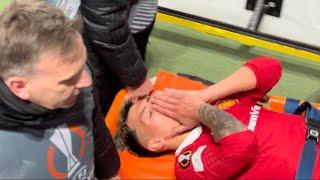 SAD | Martinez Injured and Stretchered Off Old Trafford vs Sevillla in Europa League Quarters 2-