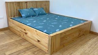 Woodworking Instructions Step By Step - Design A Happy Bed With Storage For Your Bedroom