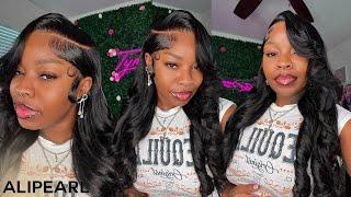 *UPGRADED SINGLE KNOT*  13x6 DEEP SIDE PART FRONTAL WIG INSTALL + BOMBSHELL CURLS FT. ALIPEARL HAIR