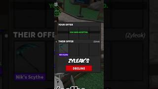 Scamming Zyleak's Niks Scythe in MM2