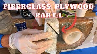 HOW-TO Waterproof Plywood using Fiberglass and PVC! DIY FIBERGLASS OVER PLYWOOD