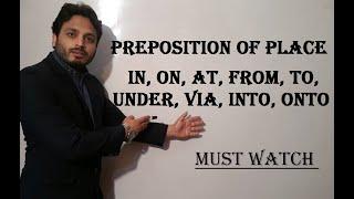 Preposition of Place (IN, ON, AT, FROM, TO etc) By Syed Ali Raza Kazmi