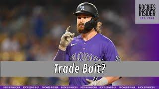 Why will the Rockies be shopping three players? Who are they and why might it be complicated?