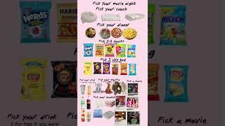 Pick your movie night #movienightvibes #movie #snacks