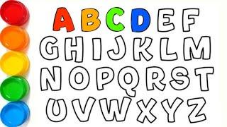 ABCDEFGHIJKLMNOPQRSTUVWXYZ , Easy Draw and Paint Alphabet A to Z @AritriArts