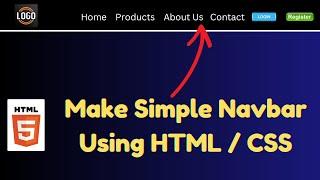 How to Make a Simple Menu / Navbar using HTML & CSS