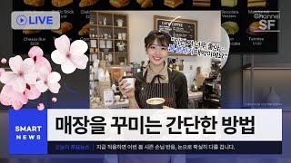 [스마트플랫 LED 전광판] 벚꽃이 흩날리는 감성 메뉴판  봄 시즌 매장 분위기 연출 끝판왕!