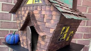 DIY Witch House Using Cardboard | Haunted Halloween House | DIY fairy garden house