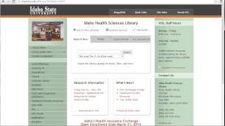 ISU Library Websites- Basics
