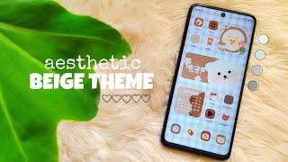 how to make your phone aesthetic beige theme 2022 iOS on android 