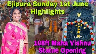 ವಿಷ್ಣು ವಿಷ್ವರೂಪ ದರ್ಶನ! 108-ft Maha Vishnu Vishwaroopa Statue in Bengaluru | #Ejipura #bangalore