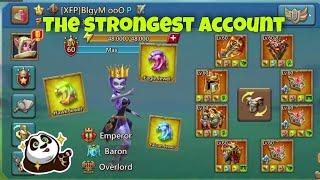 Lords Mobile - BlgyM's account overview. THE STRONGEST account in LM. First 6 piece emperor