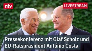 LIVE: Statement von Olaf Scholz und dem EU-Ratspräsidenten António Costa