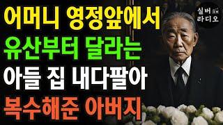 "어머니 유산 남은거 있죠?" 어머니 영정앞에서 유산부터 달라는 자식집 급매로 팔아버려 복수한 아버지 | 인생이야기 | 오디오북 | 삶의 지혜 | 노년의지혜