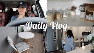 DAILY VLOG: furniture & apartment updates, working out, fav healthy snack + baby shower prep!