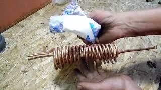 Медный холодильник для самогонного аппарата своими руками.Do-it-yourself copper refrigerator.