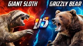 Giant Sloth VS Grizzly Bear