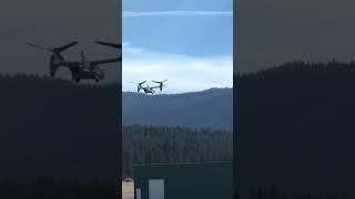 Weird looking V-22 taking off from #laketahoe #v22osprey #usa #usairforce #california #planespotting