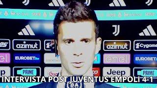 THIAGO MOTTA INTERVISTA POST JUVENTUS EMPOLI:"I RAGAZZI HANNO AVUTO UNA BUONA REAZIONE..."