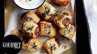 Lamb and roast carrot sausage rolls | Gourmet Traveller