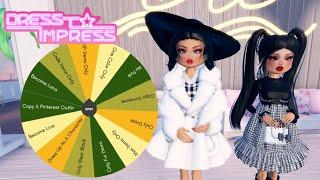 A WHEEL DECIDES HOW I PLAY DRESS TO IMPRESS  / DRESS TO IMPRESS  (Roblox)