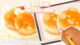 Draw With Me fluffy soufflé pancakes - Ipad & procreate cute digital art