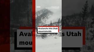 Avalanche hits Utah mountainside during winter storm. #Avalanche #US #BBCNews