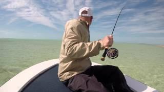 Jon Huff Lands Bonefish on Abel's New Sealed Drag 4/5 Fly Reel and Thomas & Thomas Solar 6 Wt