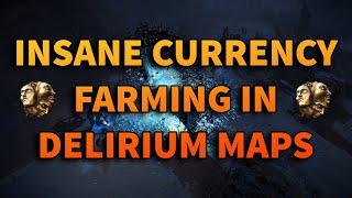 EASY Currency Farming With Delirium Maps For INSANE Profit! Path of Exile 3.10