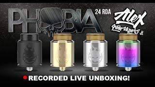 PHOBIA RDA by Vandy Vape and Alex from VapersMD! LIVE UNBOXING (RECORDED)