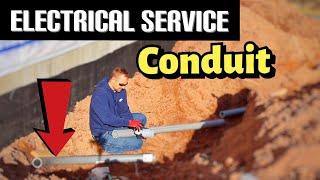 Electrical Service Conduit Installation - Underground Power From Transformer